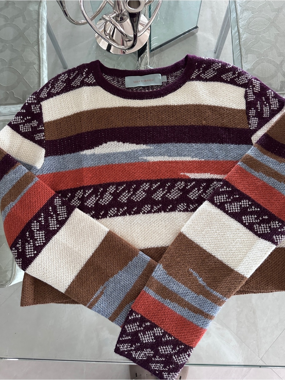 Silvia Tcherassi NWOT Striped Crewneck Sweater - Women's Sz L